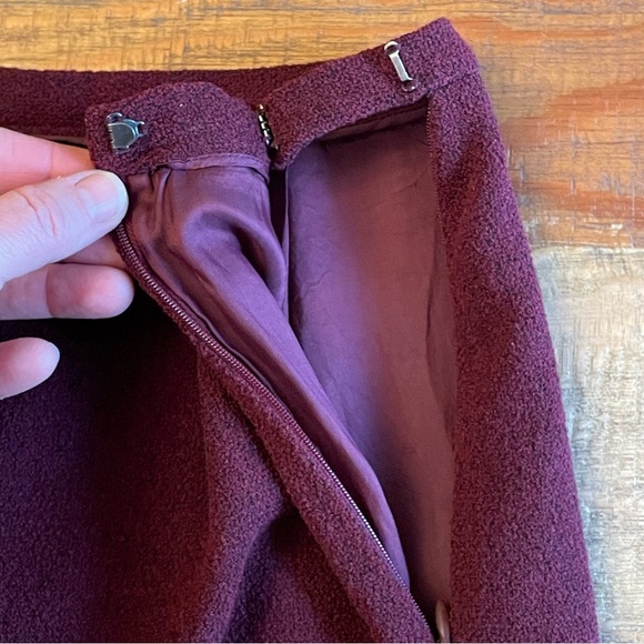 Ann Taylor Burgundy Trouser Pants Women’s 4 Petite Wool Blend - Picture 11 of 12